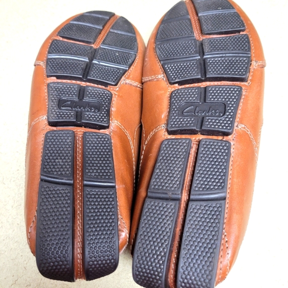 Clarks Brown Leather Loafers Slip On Driving Shoes Markman Size 10.5US - Picture 4 of 4